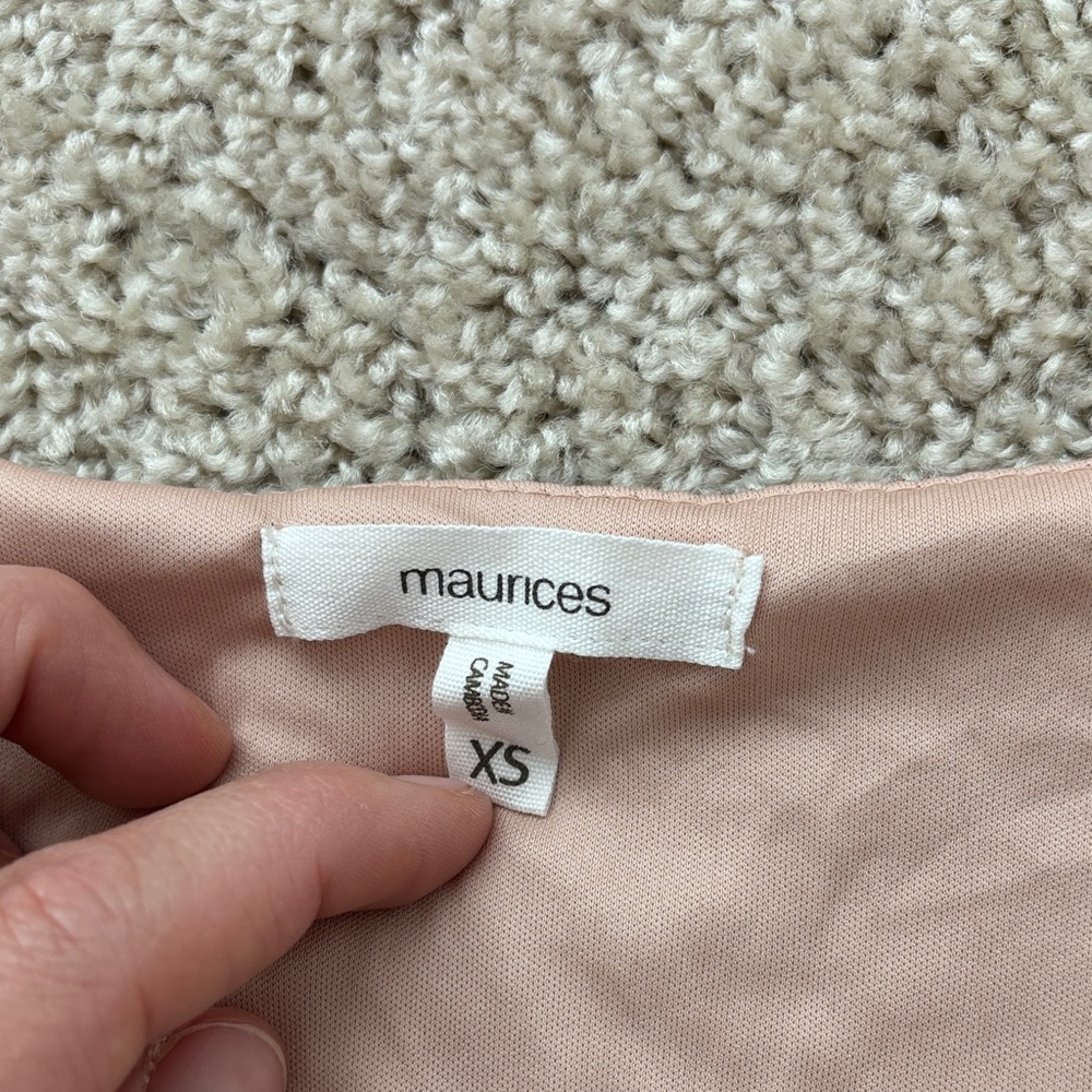 Maurices Pink Long Sleeve Women's Top - Picture 2 of 3